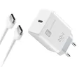 Cellularline – Ladegerät-Kit 20 W – für iPhone 15-Serie – Kit bestehend aus einem 20 W USB-C-Ladegerät + einem USB-C-Kabel, mit dem die verschiedenen iPhone 15-Modelle sicher aufgeladen Werden können