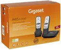 Gigaset A415A DuoSchnurloses Telefon DECT mit Anrufbeantworter Freisprech Neu!