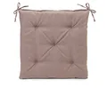 Gözze - Sitzkissen mit Befestigungsbändern, Stuhlkissen, Gesteppt, Darco, 40 x 40 x 4 cm - Taupe