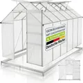 JUSKYS® Gewächshaus 7,2 m², inkl. Fundament, Aluminiumgestell, UV-beständig & abschließbar