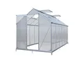 JUSKYS® Aluminium Gewächshaus 7,2 m² - 4 Dachfenster inkl. Fundament für Garten