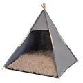 Nobby Filzzelt TENDA grau L x B x H: 70 x 70 x 70 cm