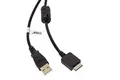 vhbw USB Datenkabel (Typ A auf MP3 Player) Ladekabel kompatibel mit Sony Walkman NWZ-S764, NWZ-S765 MP3 Player - schwarz, 150cm