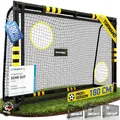 Racetex Fussballtore für Garten Kinder und Erwachsene mit [Anti-Rost Beschichtung] - Fußballtor Kinder inkl. Erdanker für optimalen Halt - Fußball Tor mit rundum Polsterung (180cm x 120cm.)