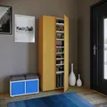 VCM Schuhschrank "Vandol I", BxHxL: 39 x 180 x 71 cm, Holzwerkstoff - braun