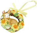 Goebel Ostern Blumenkranz mit Osterglocken, Porzellan, Mehrfarbig, 9x4x8 cm