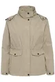 Ulla Popken große Größen Parka 46+ beige Funktionsjacke wasserdicht Stehkragen