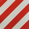 DEMA Warntafel rot-weiß 50x50 cm – Verkehrsschild, Reflektor, Sicherheitstafel – hochreflektierend, robust, wetterfest – Traktor, Anhänger, Landwirtschaft, Straßenverkehr
