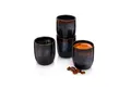 SÄNGER Becher Tokio Espressobecher Set, 4-tlg., Steingut, Blau Schwarz, Handmade, Premium Collection