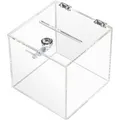 HMF Aktionsbox 46919 Würfel, 15cm, glasklar, Acryl, abschließbar