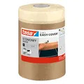 tesa Easy Cover UNIVERSAL Papier - 2in1 Malerabdeckpapier mit selbstklebendem Abdeckband für Malerarbeiten und Renovierungen - 20 m x 15 cm