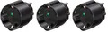 Brennenstuhl Reisestecker Adapter, Steckdosenadapter Reise (Für: USA Steckdose und Euro Stecker) Farbe: schwarz (3, Adapter USA)