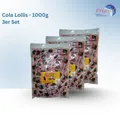 Cool Cola Mix Lollis 200 Stück im Beutel einzeln verpackt 3 x 1000g
