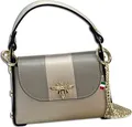 Florence Leder Tasche Umhängetasche grau hellgrau OTF833KK