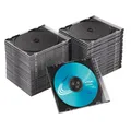 50 DVD CD Hüllen Jewelcase schwarz Slim CD Leerhülle für 1 CD schmal