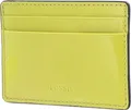 FOSSIL Leder Kartenhalter Benedict Card Case Chartreuse grün