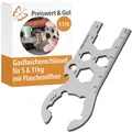 Gasflaschenschlüssel Stahl Multifunktionsschlüssel für 5 und 11 kg Gasflaschen