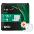 SEGUNA MEN Extra, Inkontinenzeinlagen für Männer, Inkontinenz Slipeinlagen, Hygiene-Einlagen bei leichter bis mittlerer Blasenschwäche (Beutel (10 Stück))