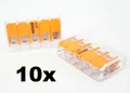 10x Stück WAGO COMPACT Klemme 221-615, Verbindungsklemme 5 Leiter 6mm² mit Hebel