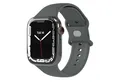 EAZY CASE Uhrenarmband Silicon Armband iWatch 10 9 8 7 6 5 4 3 2 SE Ultra, verstellbares Band 38-42mm Sportloop flexibel Knopfverschluss Grau