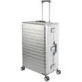 Aluminium Koffer Trolley mit 4 Rollen Alu-Reise-Koffer Vol.102L L-75cm Silber - Silber/Rot/Grau/Schwarz