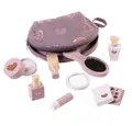 howa Spielzeug-Frisierkoffer Spielzeug - Schminkset, Kosmetiktasche für Kinder mit 8 tlg. Holzzubehör und Herzaufklebern