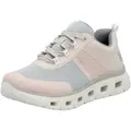 Sneaker RIEKER SPORT, Damen, Gr. 39, beige (hellbeige kombiniert), Textil, Lederimitat, sportlich, Schuhe Sneaker, in veganer Verarbeitung, Freizeitschuh, Halbschuh, Schnürschuh