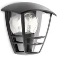 Philips myGarden Wandleuchte, 60W, E27, IP44, schwarz (915002790302)