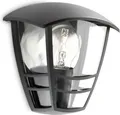 Philips Außen-Wandleuchte myGarden Creek, 1x60W, Schwarz, ohne Leuchtmittel