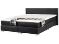 Boxspringbett Kunstleder schwarz 180 x 200 cm President