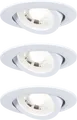 PLM 92985 - Einbauleuchte, 4,8 W, 3000 K, 70°, rund, weiß matt, 3er Set