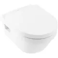 Einzel-Kartonverpackung · bestehend aus: Wand-WC tief DirectFlush 5684 R0 XX · Abgang waagerecht · WC-Sitz mit QuickRelease und SoftClosing Funktio