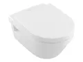 Villeroy & Boch Architectura Combi-Pack Tiefspül- WC DirectFlush (offener Spülrand) inklusive WC-Sitz mit SoftClosing Funktion, Weiß Alpin, 5684HR01, Farbe: Weiß