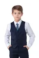 SANDER STELLAN Jungen Anzug Kinderanzug Kommunionanzug 4-teilig blau Numeric_116
