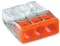 WAGO 2273-0203 COMPACT Verbindungsdosenklemme, 3 Fach, orange - Inhalt: 100 Stück