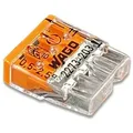 Wago 2273-203 Verbindungsklemme transparent orange für eindrähtige Leiterarten 3-Leiter bis 0,5-2,5qmm