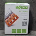 100 Stück Wago Steckklemme 3 fach orange 2273-203 Dosenklemmen Compact