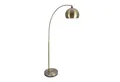 relaxdays Stehlampe Bogenförmige Stehlampe Metall, gold