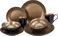 CreaTable, 23599, Glamour Gold Gold, Kombiservice 8-tlg, Steinzeug
