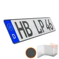 1 Kennzeichen Carbon Optik 46 x 11cm Wunschennzeichen PKW Autokennzeichen Kfz