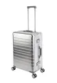 Travelhouse Oslo Aluminium Reisekoffer Silber M-65cm Hartschalenkoffer Koffer 2X TSA Zahlenschloss 4 Doppelräder 360° Rollen Markenqualität Vol. 72L