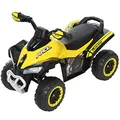 HOMCOM Kinder Rutschauto Tretauto mit Füßen rutschen Kinderauto Kinderfahrzeug für 18-36 Monate Licht Musik Kunststoff Stahl Gelb 67,5 x 38 x 44 cm