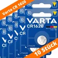 10 x Varta CR 1620 DL1620 3V Lithium Batterie Knopfzelle 70mAh Blister 6620