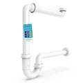 Bächlein G 1 1/4 Zoll Raumsparsiphon für Badezimmer - flacher Waschbecken-Siphon