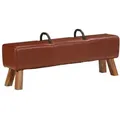 Vidaxl Vintage Turnbock-bank Mit Griffen Echtes Ziegenleder