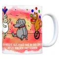 Kaffeebecher mit Spruch: Als Kind wollte ich nie in den ... Kaffeetasse Tasse