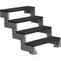 Dolle Außentreppe Gardentop 72-88cm Geschosshöhe mit Trimax anthrazit 80cm breit ohne Geländer