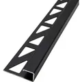 Fliesenschiene Eckprofil Quadratprofil Aluminium (eloxiert, Fliesenprofil - Schwarz 2,5m X 8mm, 1 Stück - Dalsys