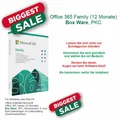 Microsoft Office 365 Family (6 User / 1 Jahr) PC / MAC - Office 365 Box Ware