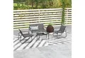 Outsunny Sitzgruppe Gartenmöbel-Set 4-tlg. Gartengarnitur mit Zweisitzer Stühle Couchtisch, (Balkonmöbel-Set, 4-tlg., Sitzgarnitur), für Terrasse, Mesh, Schwarz